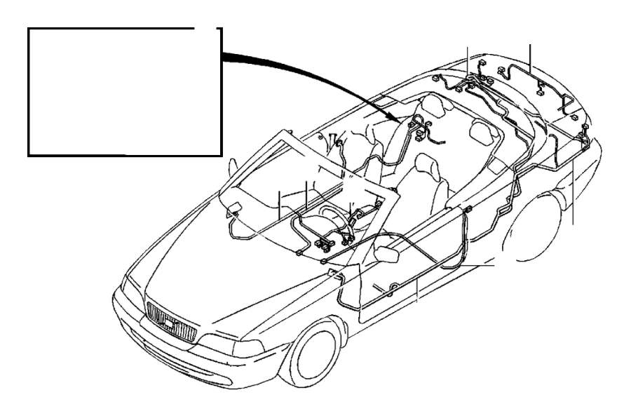 Volvo C70 Wiring Harness. Bottom Rail. Cable Harness. Floor and