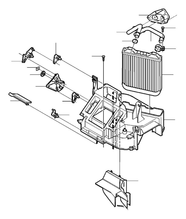 Volvo S40 Hvac Heater Mode Door Lever Intermediate Lever