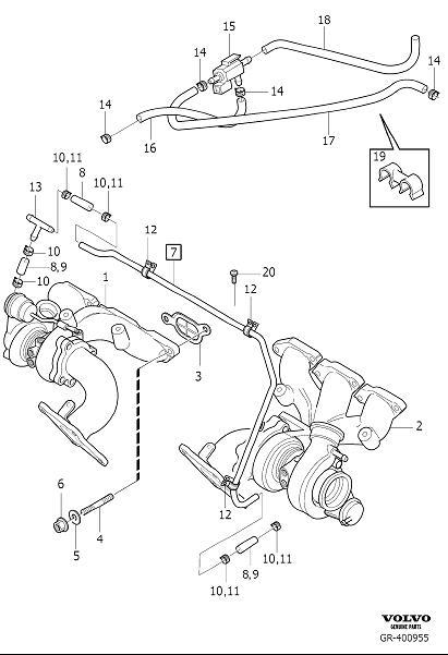 Volvo XC90 Turbocharger Oil Line. PIPE - 30650904 | Volvo Cars Mall of