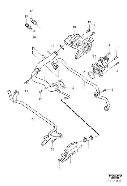 Volvo S60 Cross Country Engine Coolant Pipe Gasket - 31368879 | Volvo ...