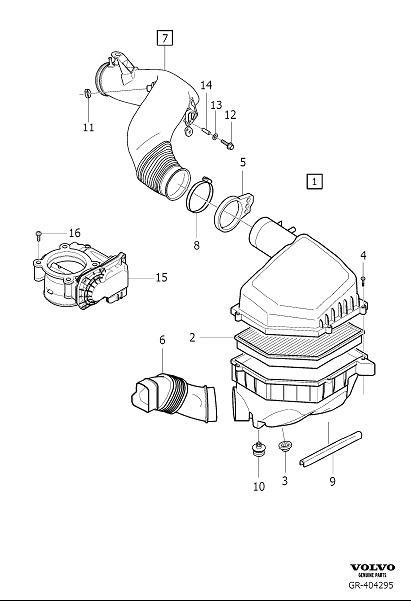 Volvo S80 Engine Air Intake Hose. AIR DUCT - 31338460 | Volvo Cars Mall