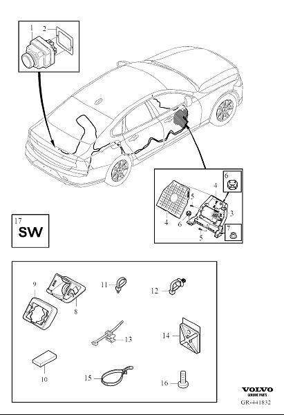 Volvo S90 Pin. Camera, Handle, Tailgate - 31391859 | Volvo Cars Mall of ...