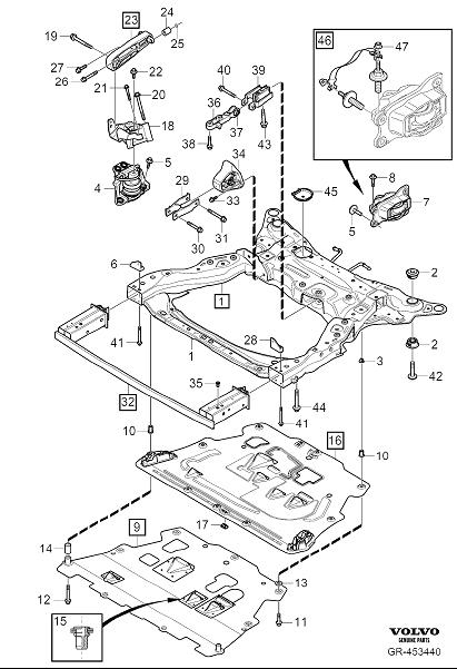 Volvo XC60 Bracket. Engine, Right, Mountings - 31387654 | Volvo Cars ...