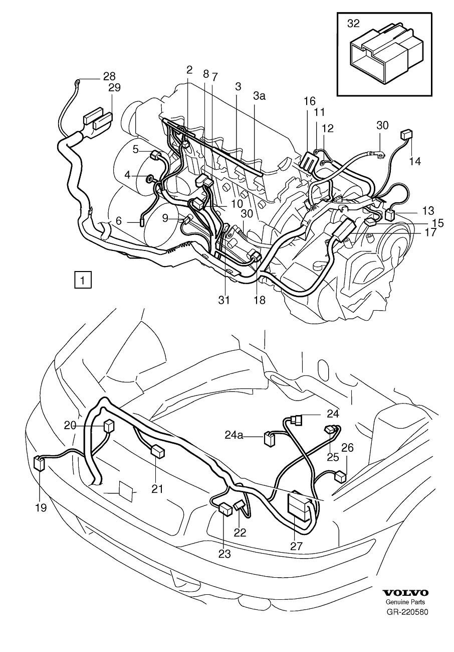 Volvo 2011 S80 Engine Compartment Diagram