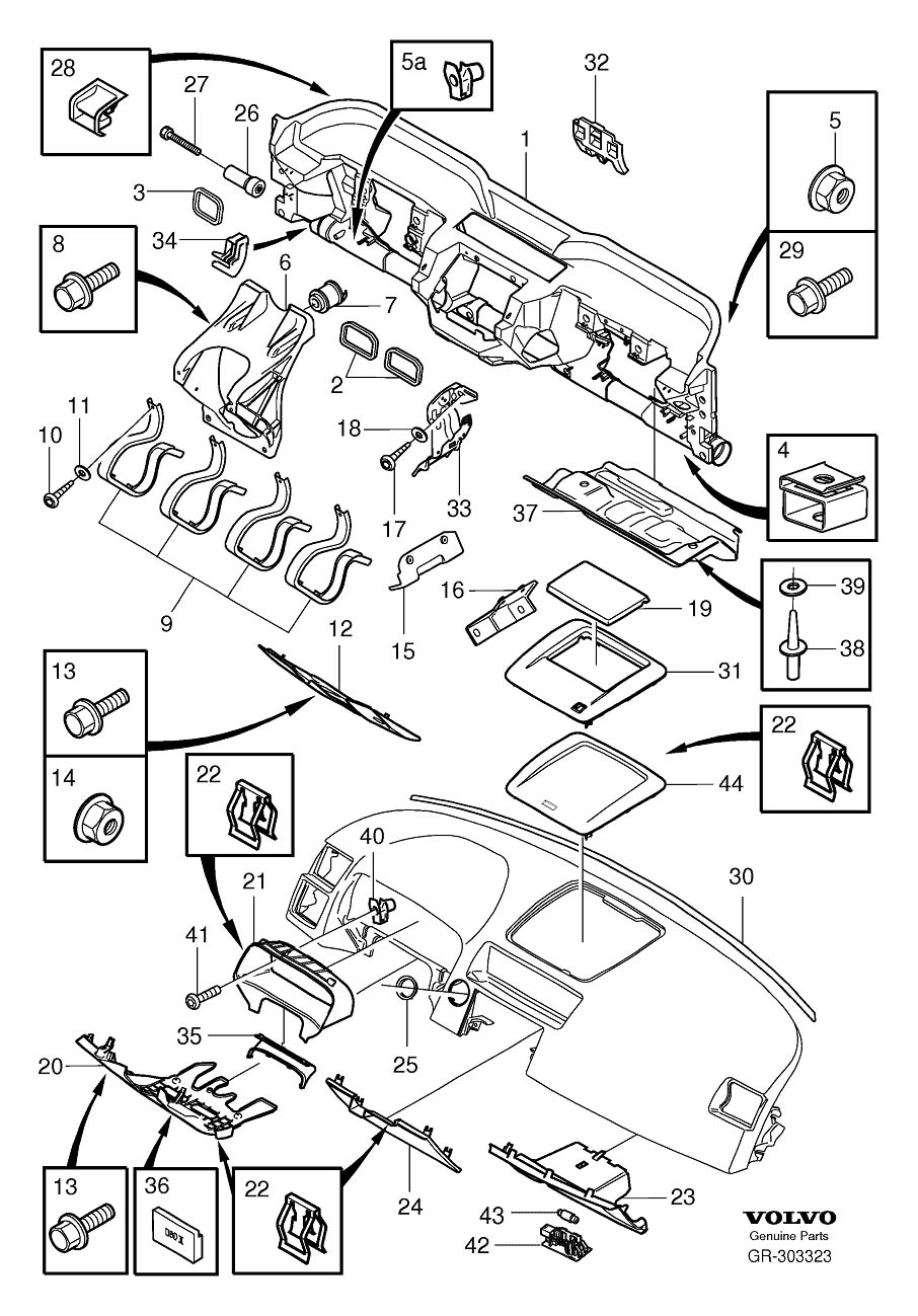 Volvo S40 Dashboard Panel Seal. SEALING - 8687613 | Volvo Cars Mall of