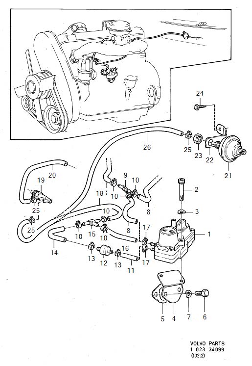 Volvo 240 Fuel Injection Pressure Regulator. CONTROL PRESSURE V ...