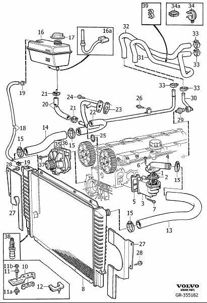 2007 Volvo S80 Engine Coolant Thermostat Housing. CONNECTION PIPE ...