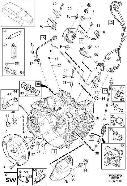 Volvo XC90 Automatic Transmission Control Solenoid. Gearbox, Related ...