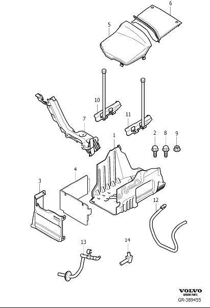 Volvo XC70 Spring Nut. Battery Box and Mounting Parts. M8x8. System ...