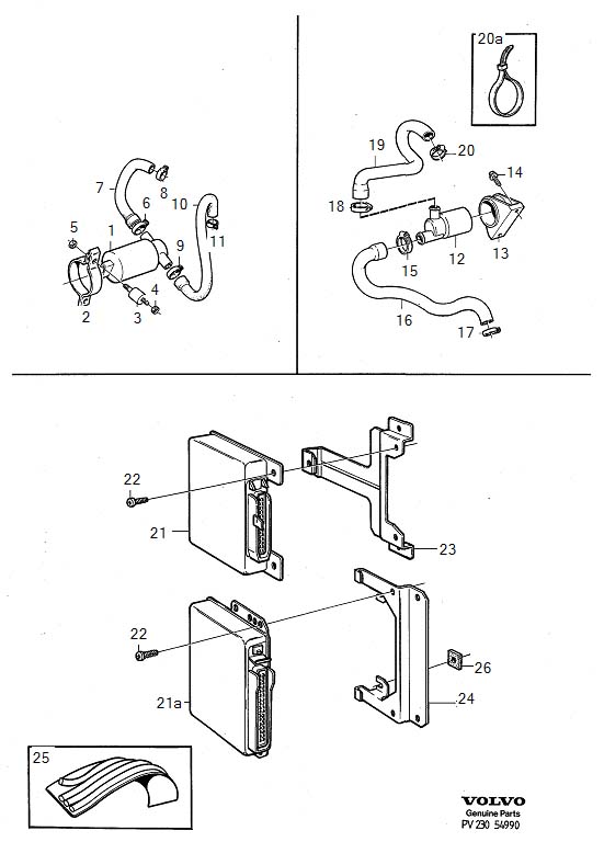 Volvo 240 Hose clamp. Regulating, System, Supply - 976584 | Volvo Cars