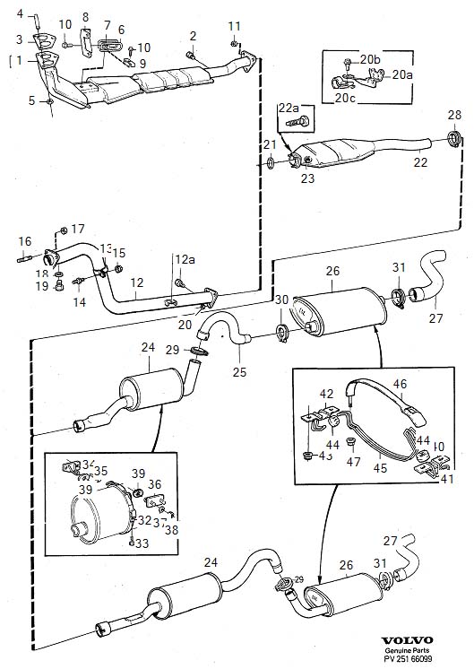 Volvo 940 Washer. System, Exhaust, EXC - 1306768 | Volvo Cars Mall of ...