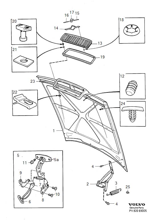 Volvo 850 Safety Catch. Bonnet. Hood. Latch - 3512752 | Volvo Cars Mall ...