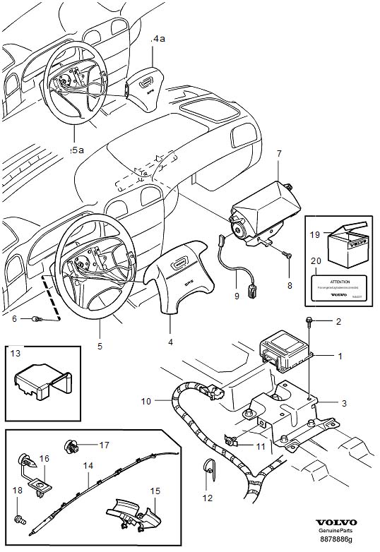 Volvo S40 Decal Restraint System Srs Supplemental Gb